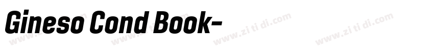 Gineso Cond Book字体转换 Gineso Cond Book字体转换